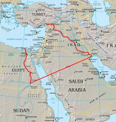 Map of greater Israel