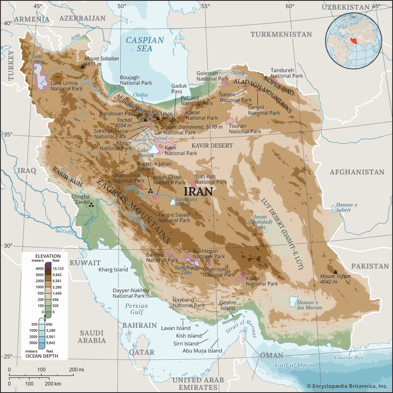 Terrain of Iran