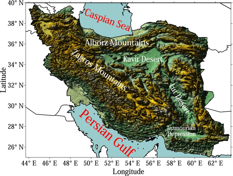 Terrain of Iran
